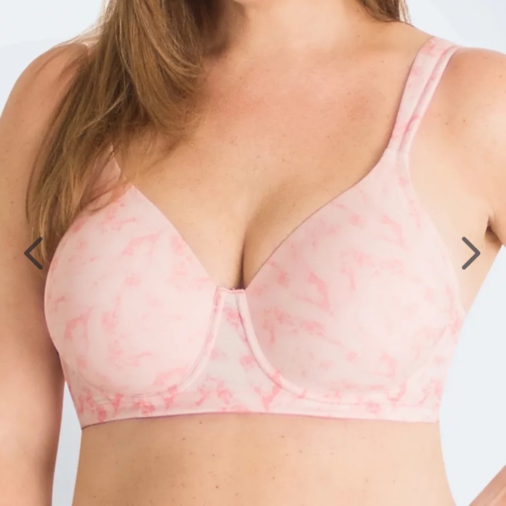 Leading Lady Pink Soft Feathered Brigitte‎ Molded Padded T-Shirt Bra, US 50D New